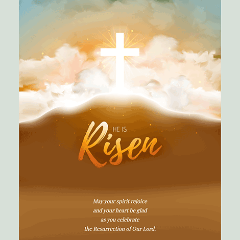He is Risen Easter Spiritual eCard